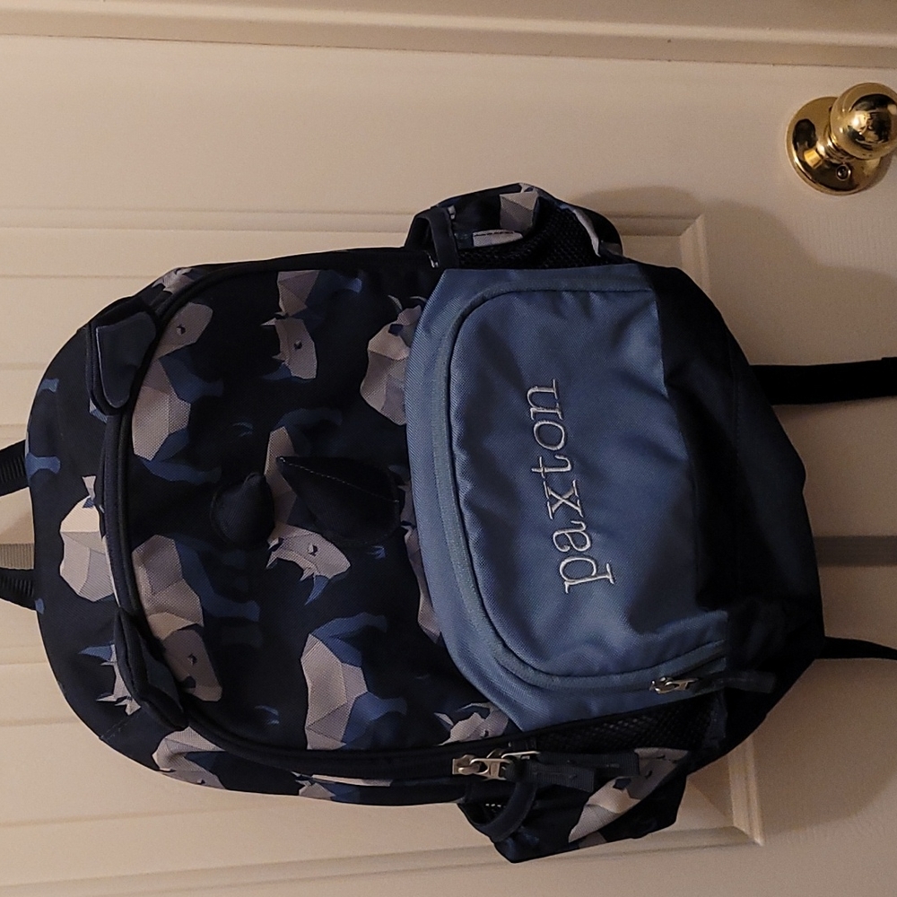 NWOT Pottery Barn Kids Rhino Backpack - Embroidered with name PAXTON